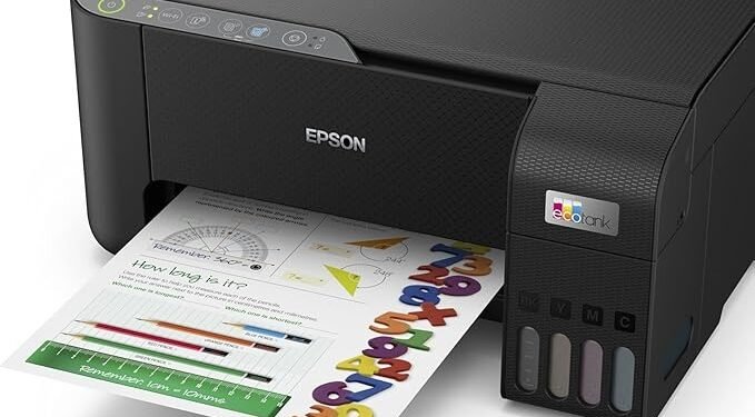 Epson EcoTank L3250 – Multifuncional, Tanque de Tinta Colorida, Wi-Fi Direct, USB, Bivolt, Preto